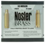 Nosler 10222 Premium Brass Unprimed Cases 33 Nosler Rifle Brass/