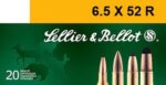 Sellier & Bellot SB6552RA Rifle  6.5x52mmR 117 gr Soft Point 20 P