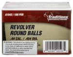 Traditions A1642 Revolver  44 Cal Lead Ball .454 Dia 140 gr/ 100