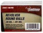 Traditions A1647 Revolver  44 Cal Lead Ball .451 Dia 140 gr/ 100