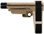 SB Tactical SBA3X02SB SBA3 X Flat Dark Earth Adjustable Synthetic