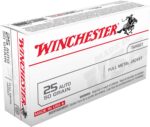 Winchester Ammo Q4203 USA  25 ACP 50 gr Full Metal Jacket 20 Per