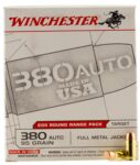 Winchester Ammo USA380W USA  380 ACP 95 gr Full Metal Jacket 200