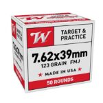 Winchester Ammo W7623950   7.62x39mm 123 gr Full Metal Jacket 50