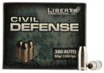 Liberty Ammunition LACD380023 Civil Defense  380 ACP 50 gr Lead F