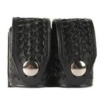 HKS 203BMBN SpeedLoader Case  Double Medium Black Hytrel Belt Loo