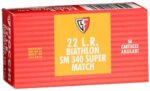 Fiocchi 22SM340 Exacta Super Match 22 LR 40 gr Round Nose 50 Per