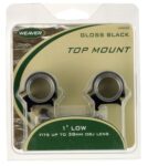Weaver Mounts 49080 Detachable Top Mount Rings  Black 1 Extra Hig