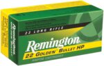 Remington Ammunition 21229 Golden Bullet Rimfire 22 LR 36 gr Plat
