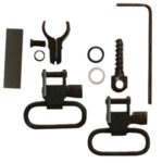 GrovTec US Inc GTSW46 Barrel Band Swivel Set Shotgun 1 Black Stee