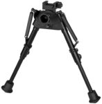 Harris Bipods S-BRP Swivel BR Picatinny, 6-9, Black Steel/Aluminu