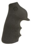 Hogue 80020 Tamer Grip Black Rubber with Finger Grooves for Ruger