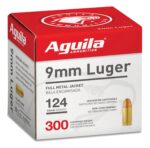 Aguila 1E092108 Target & Range Handgun 9mm Luger 124 gr Full Meta