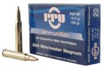 PPU PP3002 Standard Rifle  300 Win Mag 165 gr Soft Point Boat Tai