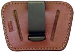 PSP 036 Belt Slide  IWB/OWB Tan Leather Belt Clip/Slide Fits Smal