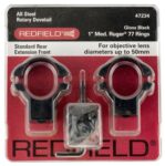 Redfield Mounts 47234 Ruger Rifle Steel Rings  Black Gloss 1 Medi