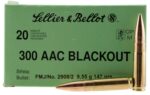 Sellier & Bellot SB300BLKB Rifle  300 Blackout 147 gr Full Metal
