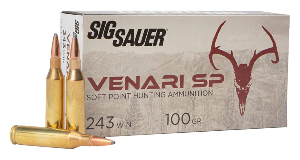 Sig Sauer V243SP10020 Venari  243 Win 100 gr Soft Point 20 Per Bo