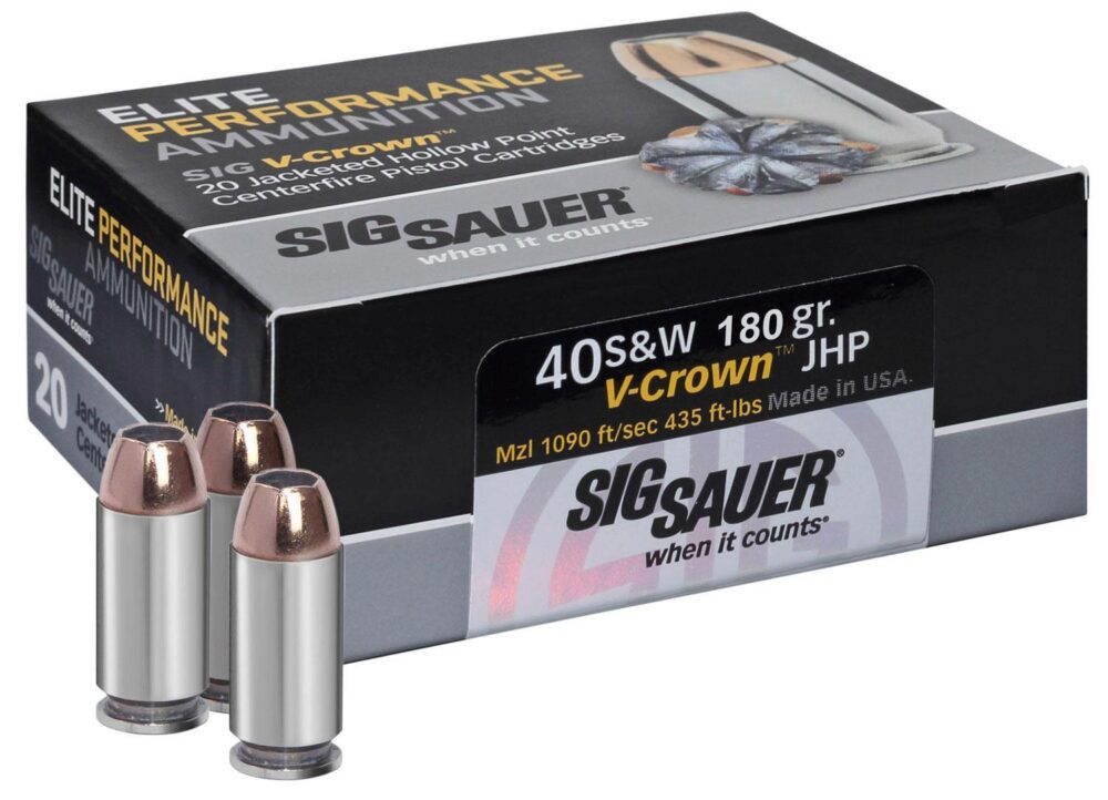 Sig Sauer E40SW220 Elite Performance  40 S&W 180 gr V Crown Jacke