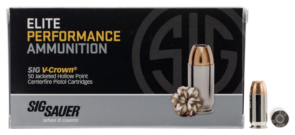 Sig Sauer E45AP250 Elite Performance  45 ACP 230 gr V Crown Jacke
