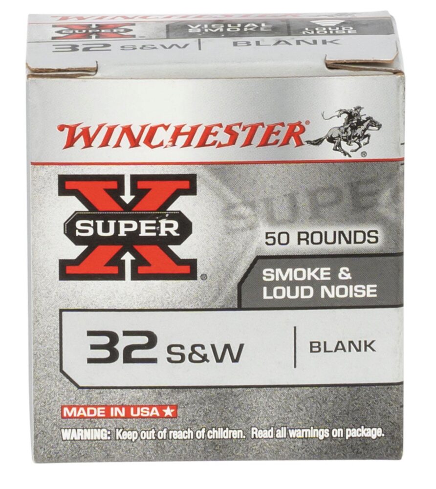 Winchester Ammo 32BL2PW Super X Blank 32 S&W 50 Per Box/ 100 Case