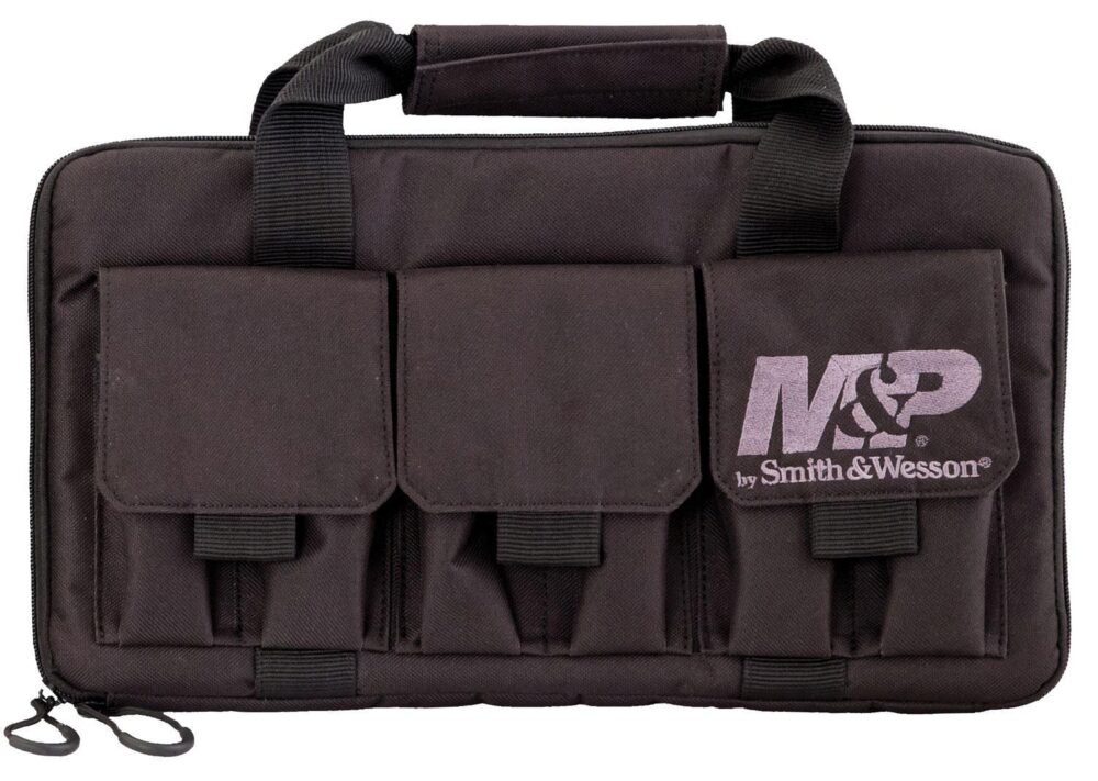 M&P Accessories 110029 Pro Tac Handgun Case Black Nylon Holds 2 H