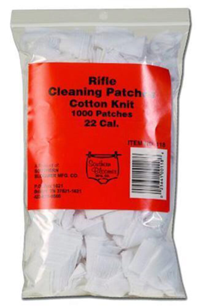 Southern Bloomer 118 Cleaning Patches  .22 Cal Cotton 1000 Per Ba