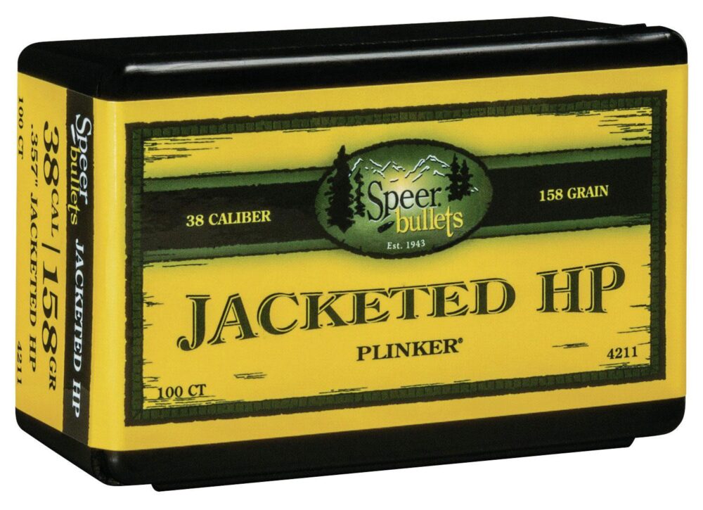 Speer 4211 Handgun  38 Cal .357 158 gr Jacket Hollow Point 100 Pe