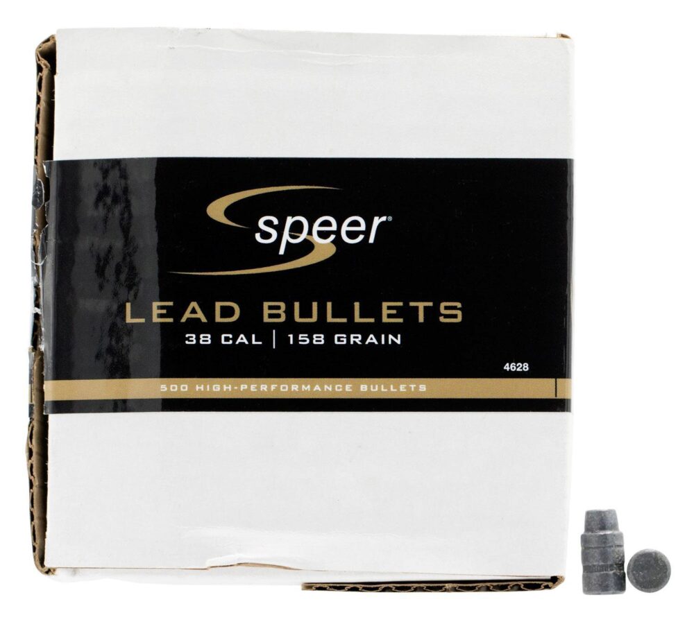 Speer 4628 Handgun  38 Cal .358 158 gr Lead Semi Wad Cutter Hollo