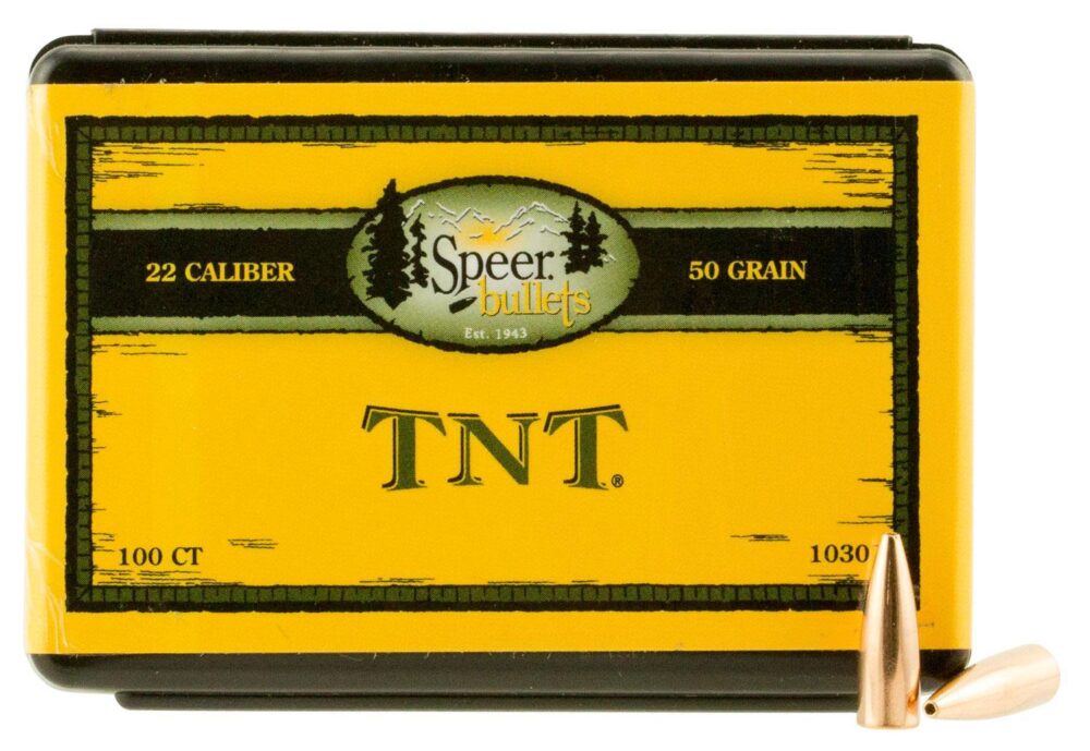 Speer 1030 TNT  22 Cal .224 50 gr Jacket Hollow Point 100 Per Box