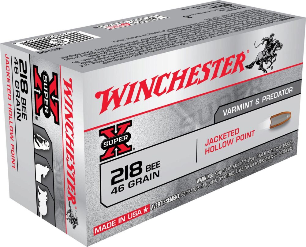 Winchester Ammo X218B Super X  218 Bee 46 gr Jacket Hollow Point