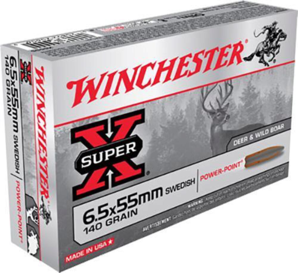 Winchester Ammo X6555 Power-Point  6.5x55 Swedish 140 gr Power Po