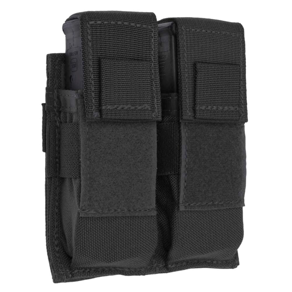 Tacshield T3602BK Universal Double Pistol Mag Pouch Black 1000D N