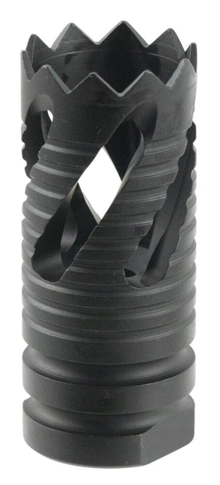 TacFire MZ1021 Thread Crown Muzzle Brake Black Oxide Steel with 1