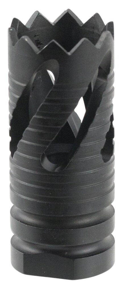 TacFire MZ10213B Thread Crown Muzzle Brake Black Oxide Steel with