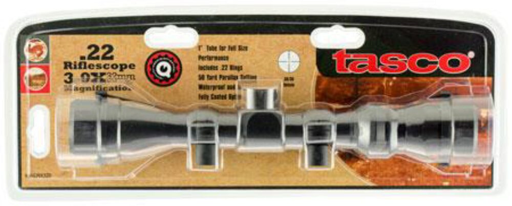 Tasco MAG39X32D Rimfire  Matte Black 3-9x 32mm 1 Tube 30/30 Retic