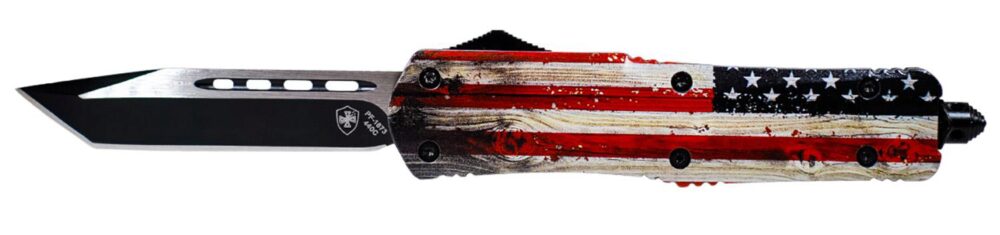 Templar Knife LWUS231 Wood US Flag Gen II Large 3.50 OTF Tanto Pl