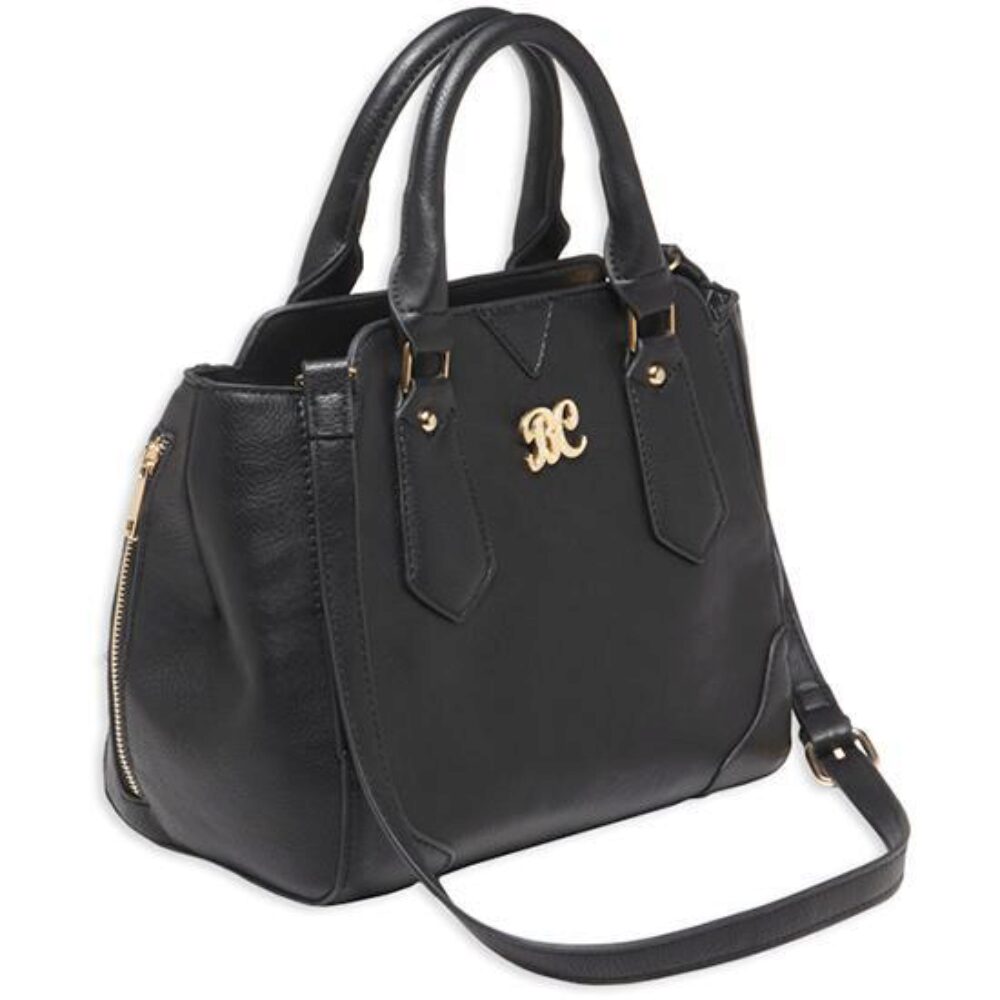 Bulldog BDP020 Satchel Purse w/Holster Black Leather for Small Au