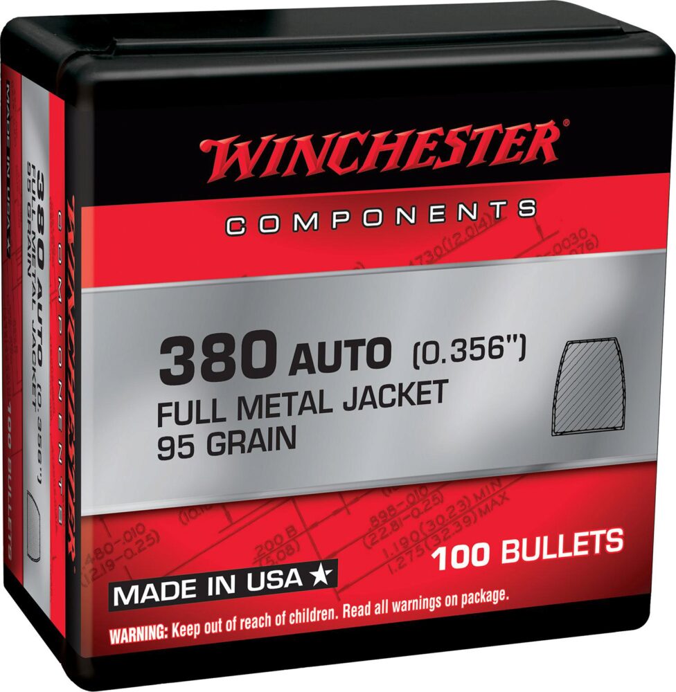 Winchester Ammo WB380MC95X Centerfire Handgun Reloading 380 ACP .