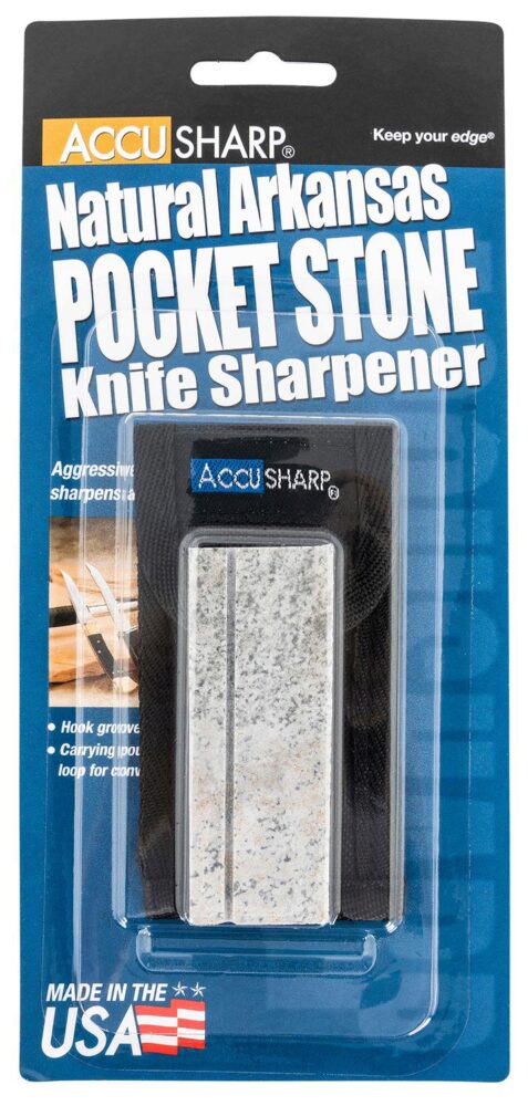 AccuSharp 024C Pocket Stone  Natural Arkansas Stone Sharpener Whi