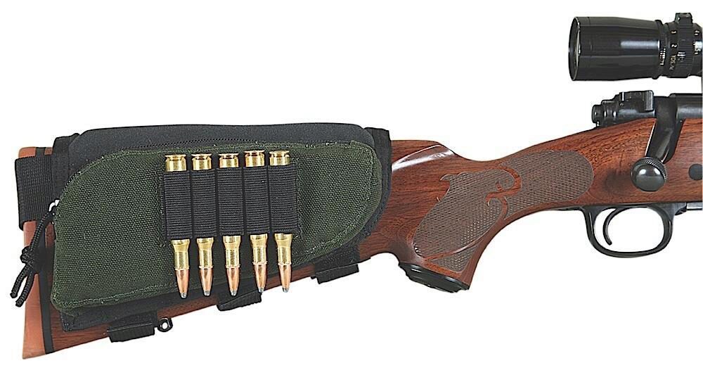 Allen 20550 Buttstock Shell Holder  w/Zippered Accessory Pouch Co