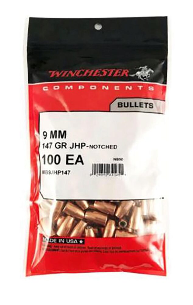 Winchester Ammo WB9JHP147D Centerfire Handgun Reloading 9mm .355