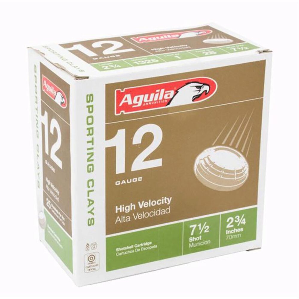 Aguila 1CHB1285 Sporting Clays High Velocity 12 Gauge 2.75 1 oz 7