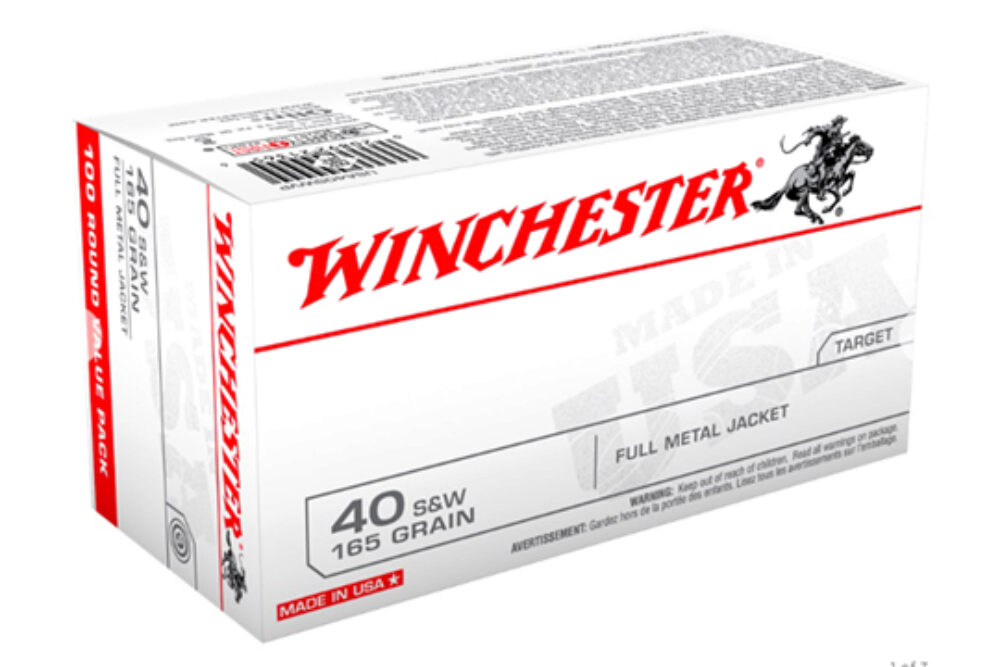 Winchester Ammo WBR40165 Centerfire Handgun  40 Cal 165 gr Full M