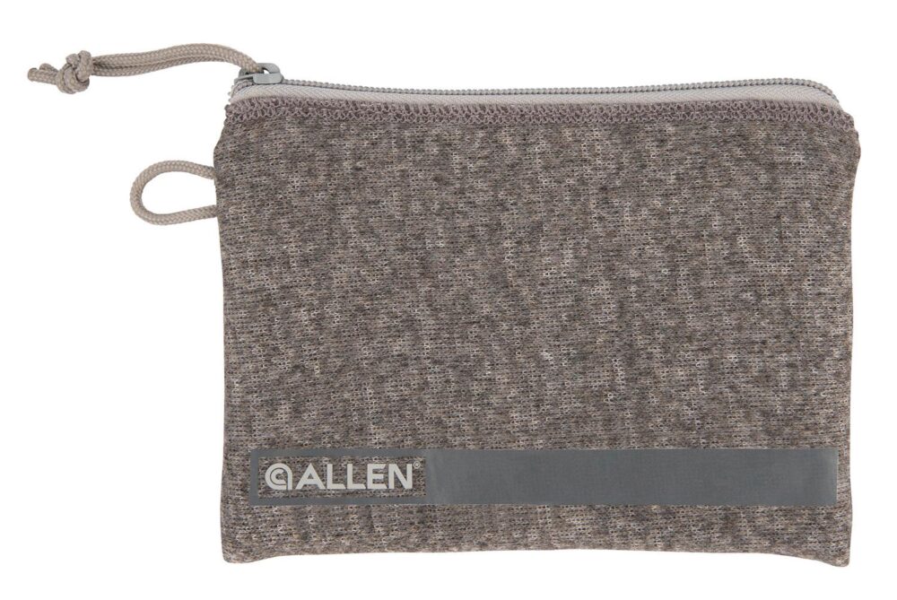 Allen 3625 Pistol Pouch  Gray Polyester w/Lockable Zippers, ID La