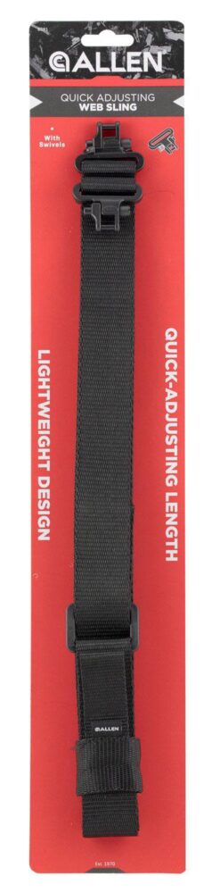 Allen 8061 Quick Adjusting  Rifle Sling w/Swivels Black Nylon Adj