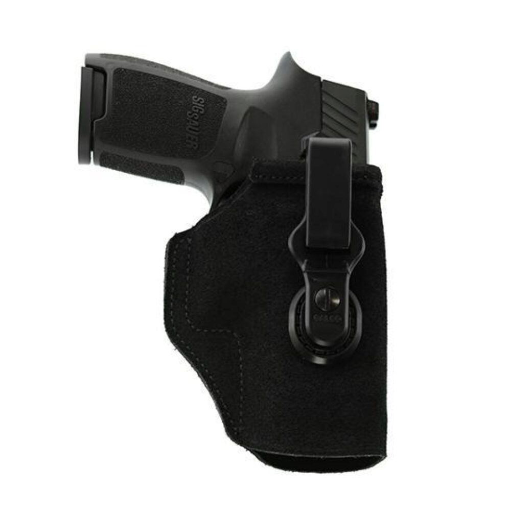 Galco TUC836B Tuck-N-Go 2.0 IWB Black Leather UniClip/Stealth Cli