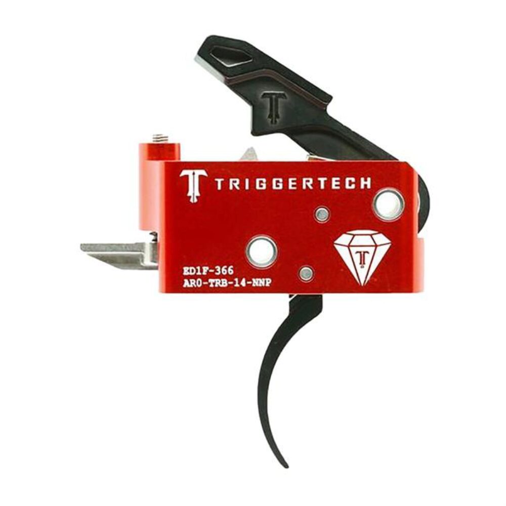 TriggerTech AR0TRB14NNP Diamond  Two-Stage Black Pro Curved Trigg