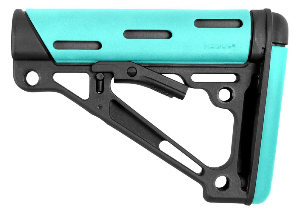 Hogue 13440 OverMolded Collapsible Buttstock Aqua OverMolded Rubb