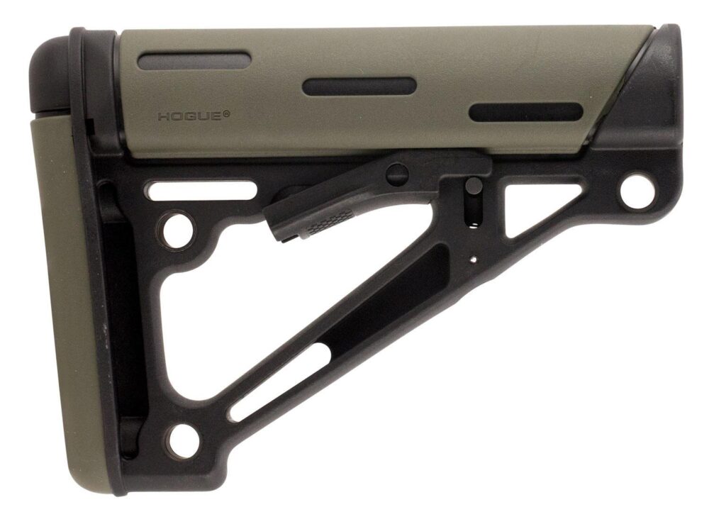 Hogue 15250 OverMolded Collapsible Buttstock OD Green OverMolded
